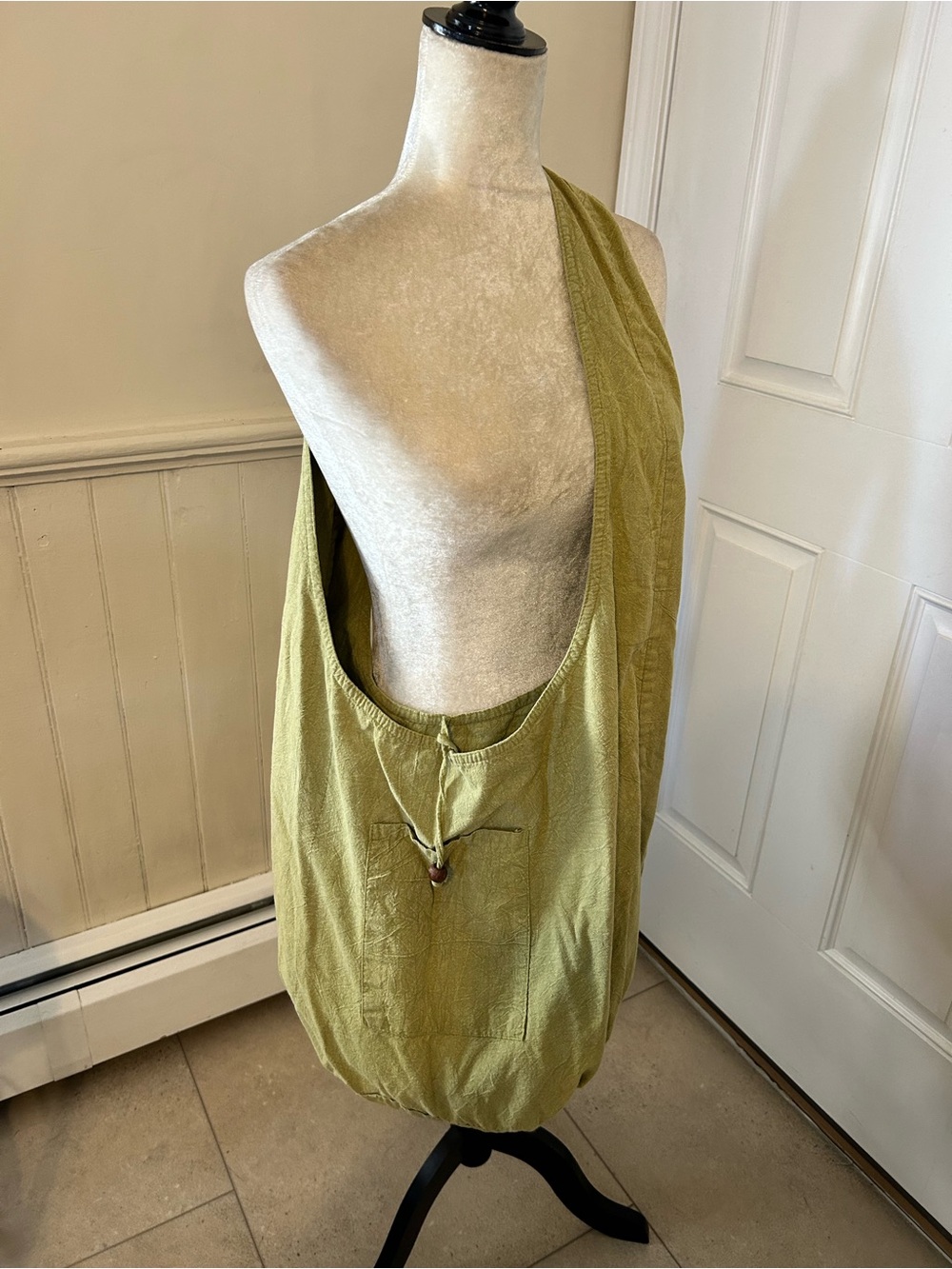 Shop Therapy 100% Cotton Monk Shoulder Bag/Moss Green/Made In India/NWOT